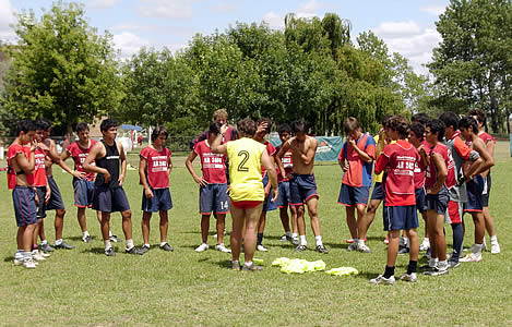 FOTO: Grupo de jugadores provenientes de Venezuela que participan del Campus Intensivo y del Scouting Nacional.